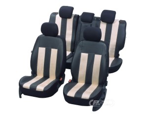 Pokrowce FORD FIESTA 2002-2016 - GT alkantara - beżowe