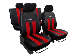 VOLKSWAGEN LUPO - pokrowce GT alkantara czerwone