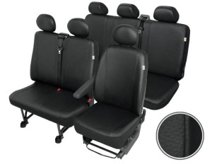 Fiat Ducato 6 miejsc (od 2006- / od 2016-) Komplet pokrowców eko skóra