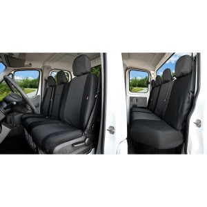 Volkswagen Crafter (Double cab bez stolika od 2017-) Pokrowce materiał żakardowy
