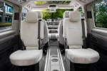 Volkswagen Multivan T7 (2 / 3 rząd 1+1 miejsca od 2022-) Pokrowce LEN BEIGE Materiał tapicerski