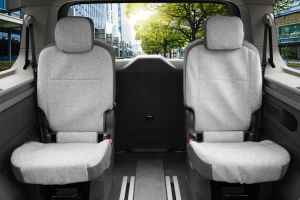 Volkswagen Multivan T7 (2 / 3 rząd 1+1 miejsca od 2022-) Pokrowce AQUA LEN GREY