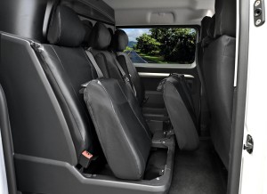 Renault Trafic Facelift od 2021- (2. rząd siedzeń 3 x 1) pokrowce Eko-skóra