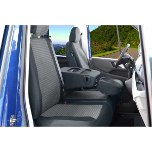 Volkswagen Crafter (oparcie i siedzsko dzielone od 2017-) Pokrowce materiał żakardowy
