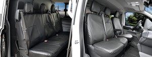 Ford Transit Custom 6 miejsc (Double Cab od 2024-) Pokrowce eko skóra