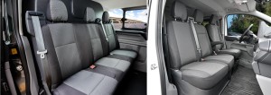 Ford Transit Custom 6 miejsc (Double Cab od 2024-) Pokrowce materiał tapicerski